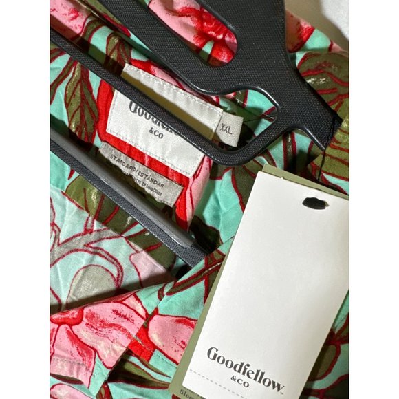 Goodfellow & Co Men's Floral Print Collared Button-Down, Green, Size XXL, NWT - Picture 3 of 5